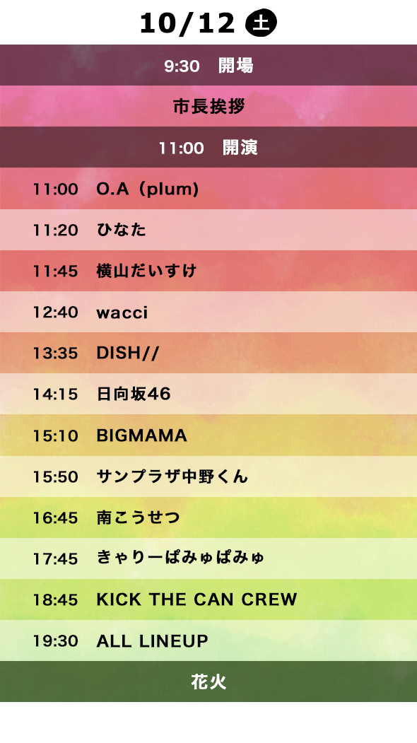 1日目タイムテーブル